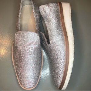 Free People Silver Loafers